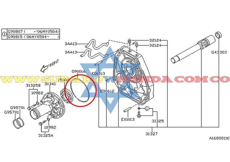 Retén bomba aceite Tribeca 2007
