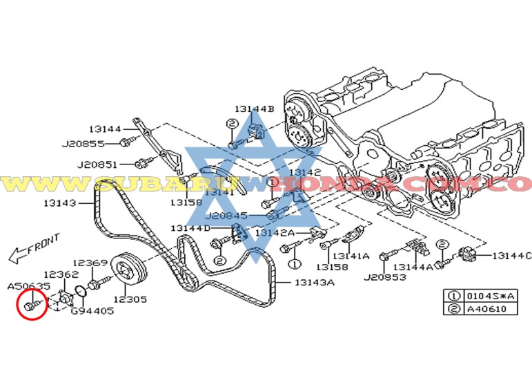 Tornillo polea cigüeñal Tribeca 2007
