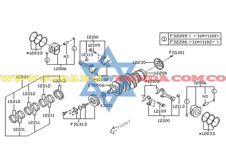 Bielas Subaru Tribeca 2009