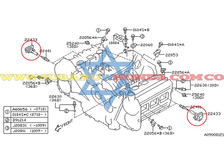 Bobina Subaru Tribeca 2009