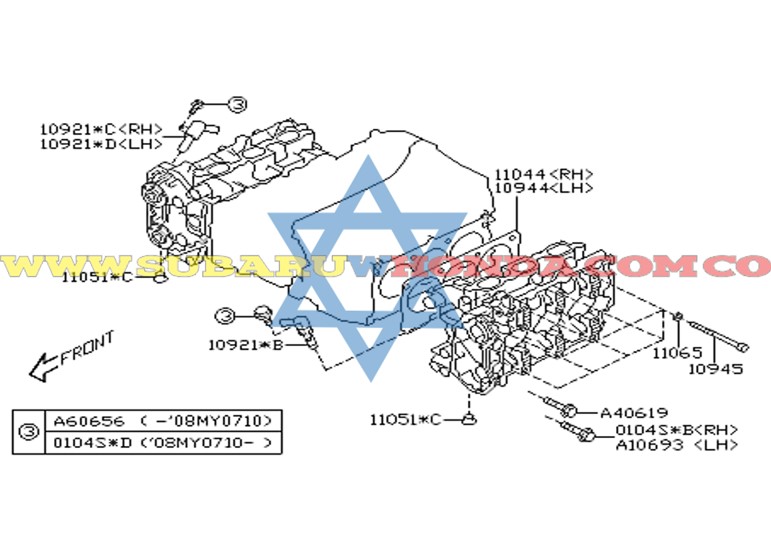 Empaque culata Tribeca 2009