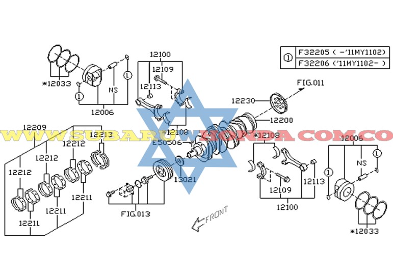 Pistones Subaru Tribeca 2009