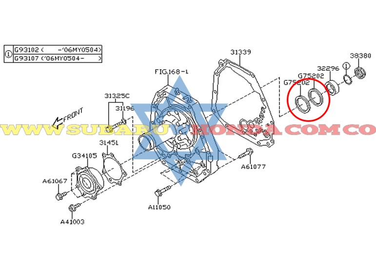 Retén bomba aceite Tribeca 2009