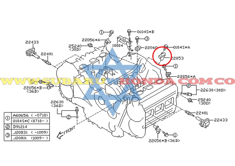 Sensor cigüeñal Tribeca 2009