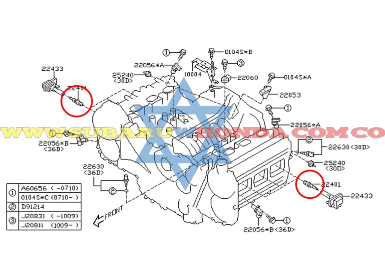 Bujías Subaru Tribeca 2010