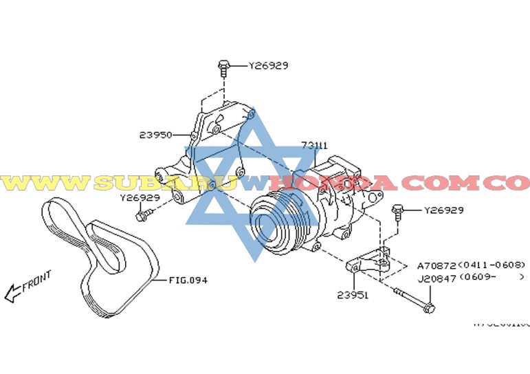 Compresor Subaru Tribeca 2011