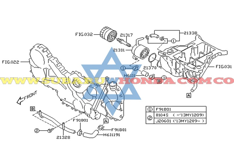 Filtro enfriador aceite Tribeca 2011