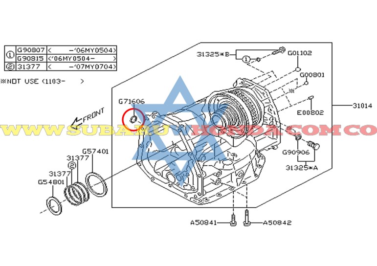Retén caja Tribeca 2010