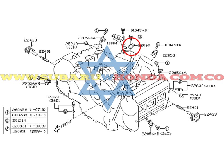 Sensor golpeteo Tribeca 2010