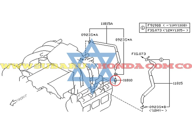 Válvula PCV Tribeca 2011
